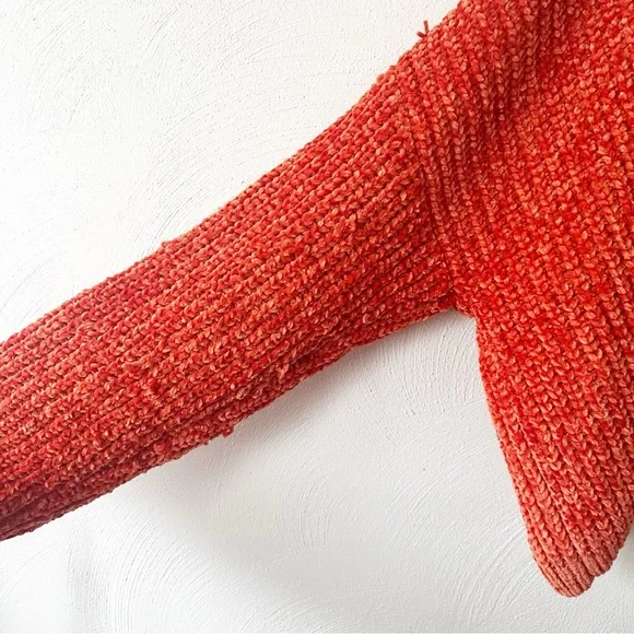 Lazy Oaf Red V-Neck Sweater Cardigan - Picture 5 of 6